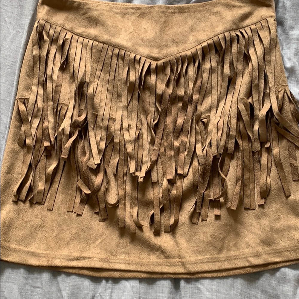 Suede Fringe Dress size M